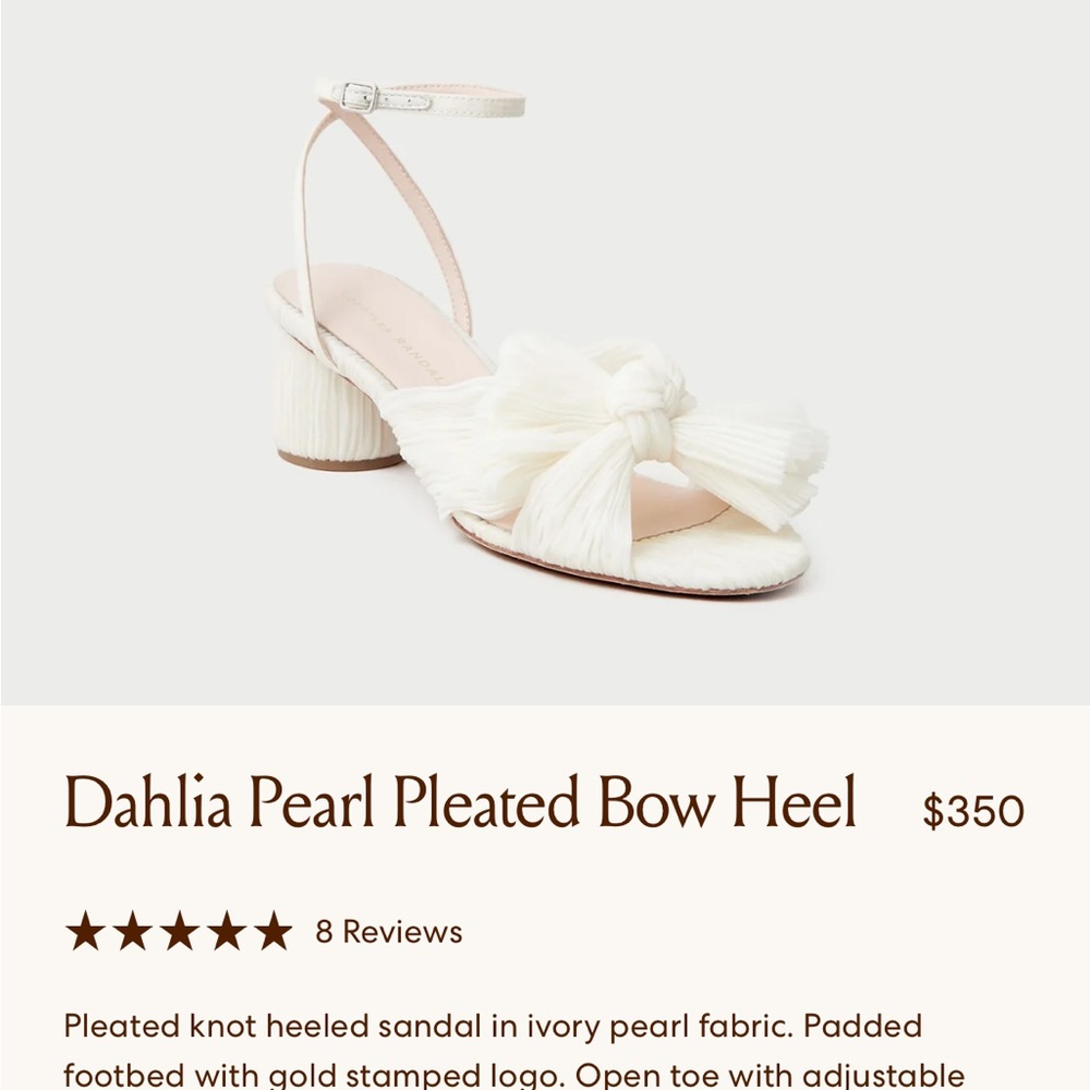 Dahlia Pearl Pleated Bow Heel - Picture 2 of 8